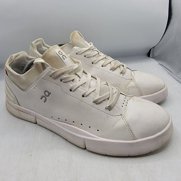 On Cloud The Roger Advantage Mens 12 White Tennis Sneaker Shoes Casual Comfort - Picture 1 of 12